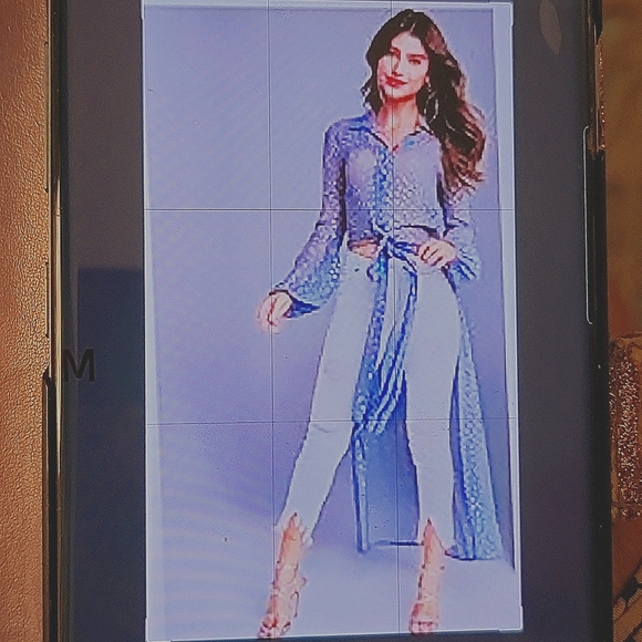 Metallic High-Low Top - Picture 1 of 2